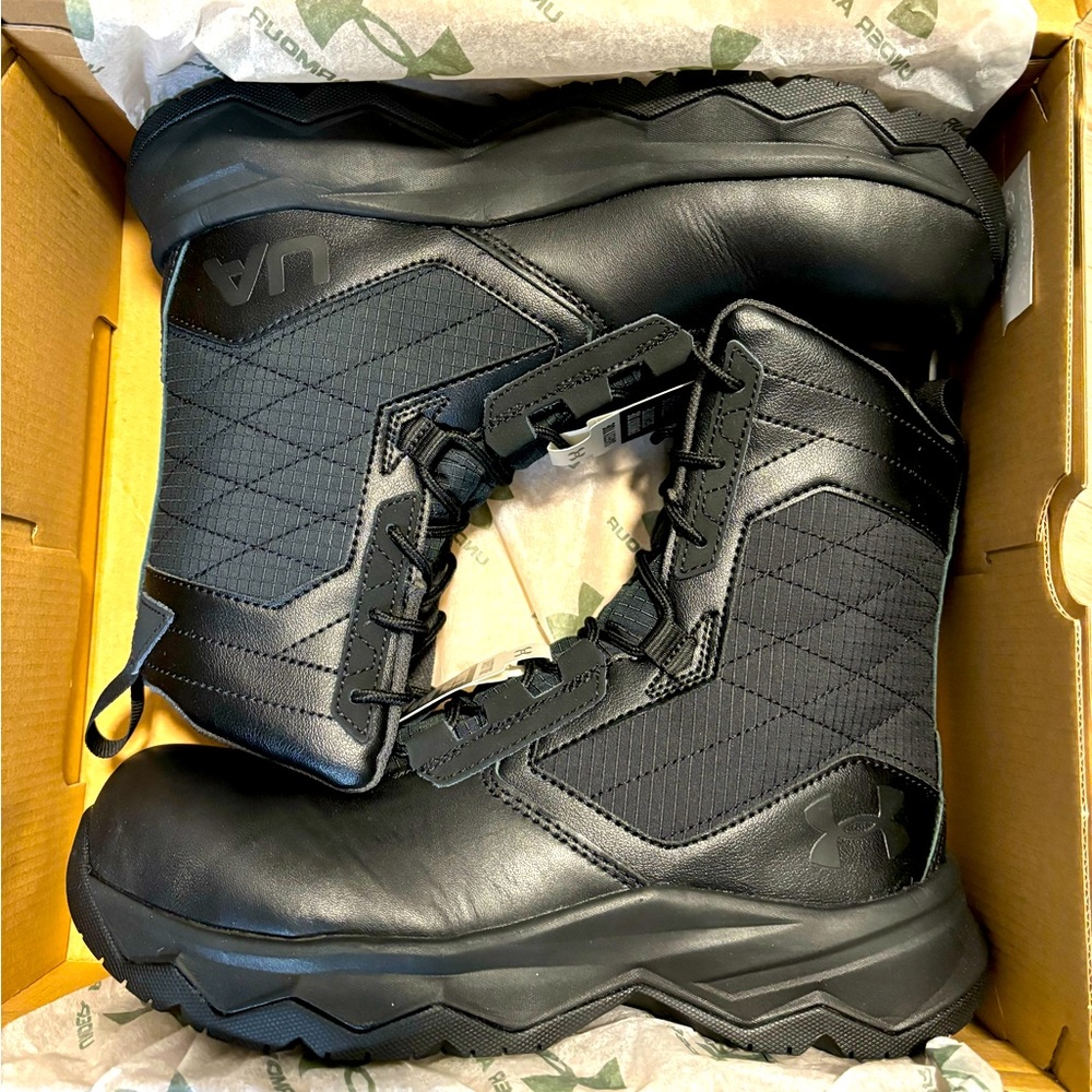 BRAND NEW Under Armour safety toe black work boots EMT LAW ENFORCEMENT